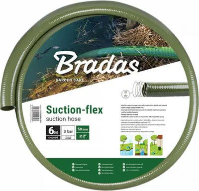 Image de 6 m de tuyau d'aspiration et de refoulement avec spirale en acier | Suction-Flex 50 mm