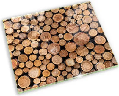 Produktbild von Glas Grabkerzen Untersetzer Motiv Gummifüße - 60x52 cm - Baumstämme