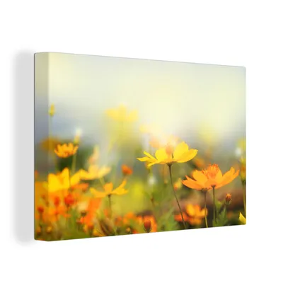 Obrázek produktu pro OneMillionCanvasses® Malba na plátně Nástěnná malba na plátně - Květiny - Krajina - Žlutá - 150x100cm