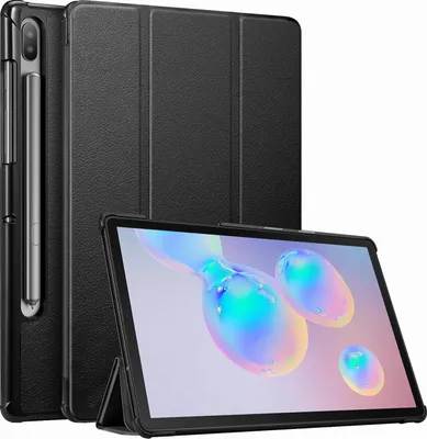 Produktbild von Fintie Hülle für Samsung Galaxy Tab S6 10.5 SM-T860/T865 2019 (Kompatibel mit S Pen kabelloser Ladefunktion) - Ultra Schlank Kunstleder Schutzhülle mit Auto Schlaf/Wach Funktion, Schwarz