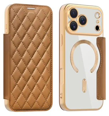 Immagine prodotto di Per Apple iPhone 17 Pro Max 360 gradi Corpo completo Magsafe RFID Anti Data Theft Custodia in  marrone
