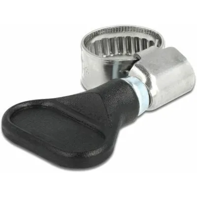 Produktbild von DeLOCK Schlauchschelle Edelstahl 400 SS mit Flügelmutter 8 - 12 mm 5 Stück schwarz, Schmetterlingsklemme, Schwarz, Kunststoff, Edelstahl, Polybag, 8 mm, 1,2 cm