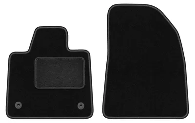Produktbild von Velours-Fußmatten Vorne passend für Vovlo EX30 (Crossover, Bj. 2023-) – schwarz, passgenau, mit Befestigungen set 2 Stk. - STANDARD