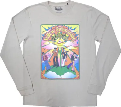 Produktbild von The Beatles - "Yellow Submarine" T-Shirt für Herren/Damen Uni Langärmlig RO12451 (L) (Sand)