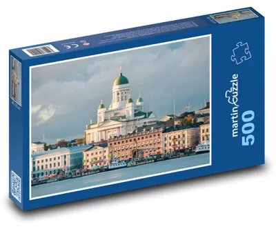 Zdjęcie produktu dla Puzzle 500 Katedra Helsińska i wybrzeże - martinpuzzle