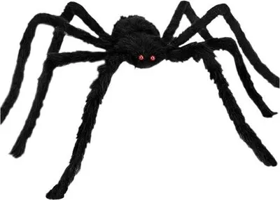 Zdjęcie produktu dla Dekoracja na Halloween w kształcie pająka, 50 cm, czarna, giętkie nogi