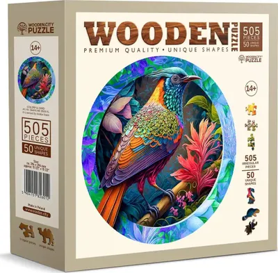 Image de WOODEN CITY Puzzle en bois Oiseau coloré 505 pièces