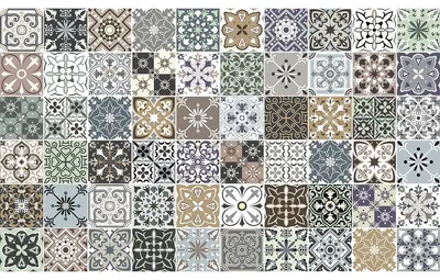 Immagine prodotto di Adesivi autoadesivi per piastrelle da cucina e bagno – 60 adesivi in stile azulejos – 60 adesivi, 10 x 10 cm