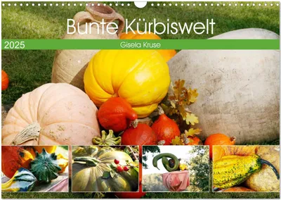 Produktbild von Bunte Kürbiswelt (Wandkalender 2025 DIN A3 quer), CALVENDO Monatskalender