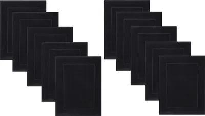 Produktbild von Betz 10 Stück Badvorleger 50x70 cm PREMIUM Badematte Badteppich Duschvorleger 100% Baumwolle 650g/m² Farbe: schwarz