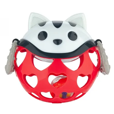 Produktbild von Canpolbabies Canpol Babys interaktiver Spielzeugball mit rasselroter Katze