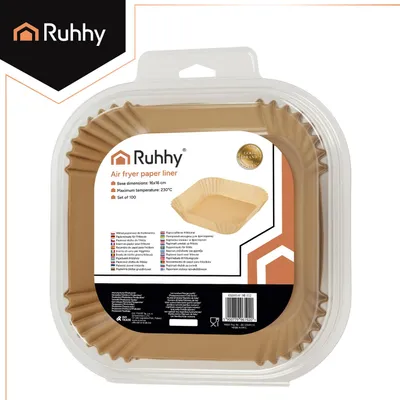 Obrázok produktu pre Ruhhy 26955 Papírová vložka do horkovzdušné fritézy 16 x 16 cm, 100 ks