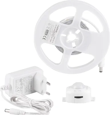 Immagine prodotto di Set LED a striscia 12 V, 2 m, con alimentatore e sensore PIR, 4000 K, IP20, 316394 Polux