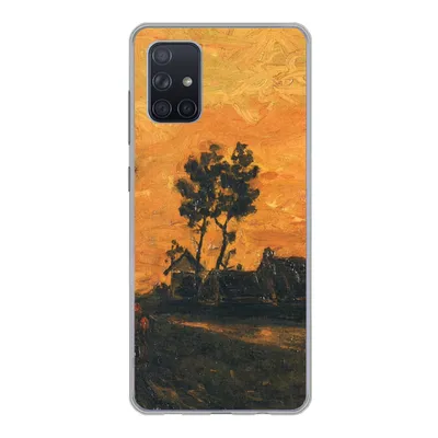 Produktbild von MuchoWow® Handyhülle Schutzhülle Hülle für Samsung Galaxy A51 5G Landschaft bei Sonnenuntergang - Vincent van Gogh Silikon Softcase Handy Hülle - Abbildung