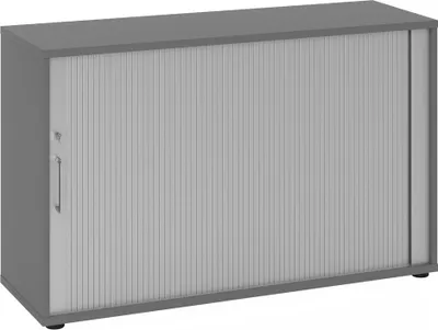 Immagine prodotto di HAMMERBACHER 1732S Rollladenschrank silber/grau 1 Fachboden
