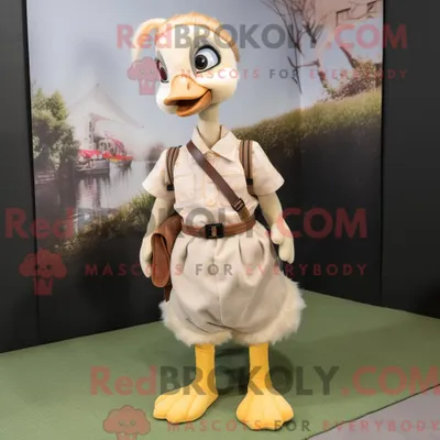 Obrázek produktu pro Postava REDBROKOLY maskota béžového goslinga v minisukni a podvazcích