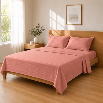 Productafbeelding van Lakenset Microvezel 240x250 / 180x200+25 / 50x80x2, Oudroze