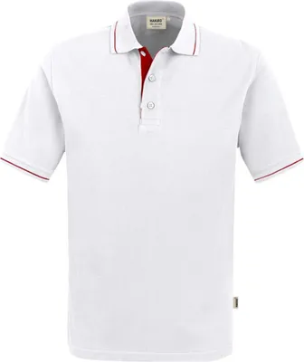 Produktbild von HAKRO Poloshirt Casual Herren #803 Gr. XL weiß/rot