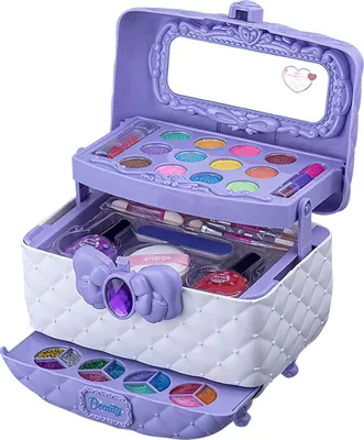 Produktbild von Mädchen Schminkbox Spielzeug, Mini Make-up Kit, Schminkkoffer, Geburtstagsgeschenk für Kinder
