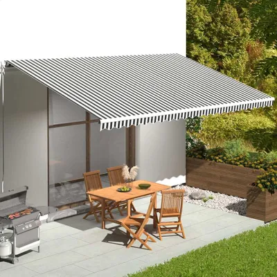 Produktbild von Möbel Markisenbespannung Anthrazit und Weiß 6x3,5 m 2024