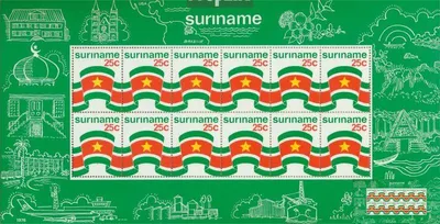 Produktbild von Briefmarken Suriname 1976 Mi 715Klb-716Klb Kleinbogen (kompl.Ausg.) postfrisch Staatsflagge