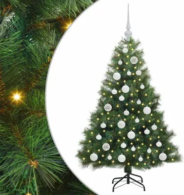 Obrázek produktu pro vidaXL Umělý vánoční stromek se 150 LED diodami zelený 120 cm PE a PVC