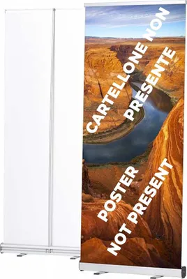 Zdjęcie produktu dla Stojak na plakaty, rolowany, aluminiowy, stand reklamowy z PVC