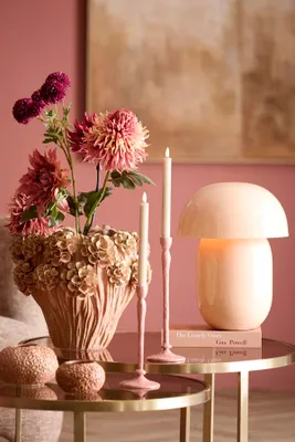 Image de Vase rose en céramique raffiné Light & Living Luserna
