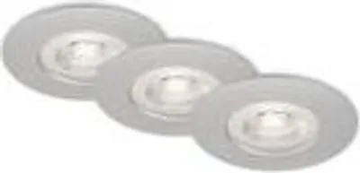 Produktbild von LED Einbauleuchten 3er Set Deckenlampen je 5 W 3000K IP44 Ø9cm chrom Briloner
