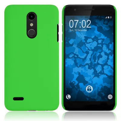 Produktbild von PhoneNatic Case kompatibel mit LG K30 - Hülle grün gummiert Hard-case Cover