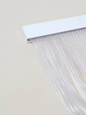 Produktbild von DEGOR Fliegenvorhang - Türvorhang Luxus Lamellen - transparent/weiss - 90x210 cm