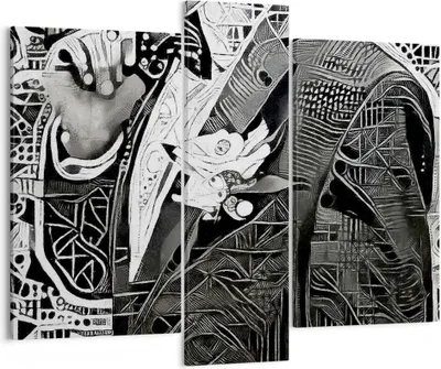 Produktbild von Bild auf Leinwand - Leinwandbild - Abstraktion modern - 95x80cm - Wand Bild - Wanddeko - Wandbilder - Leinwanddruck - Bilder - Kunstdruck - Wanddekoration - Leinwand bilder - Wandkunst - CB95x80-3478