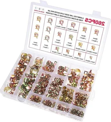 Image de Kit de colliers de serrage pour tuyaux en silicone, tuyaux à vide et tuyaux d'air