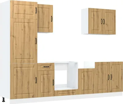 Produktbild von 7-tlg. Küchenschrank-Set Kalmar Artisan-Eiche Holzwerkstoff