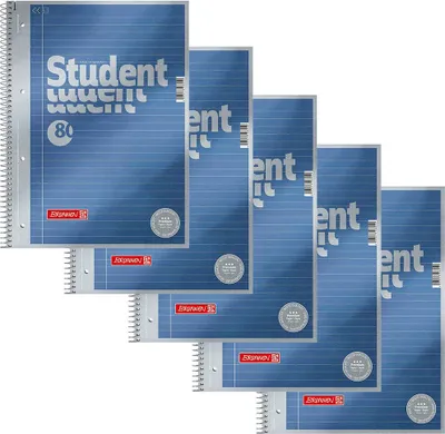 Produktbild von BRUNNEN Collegeblöcke Student Premium liniert DIN A4 Innenrand, 5 Blöcke