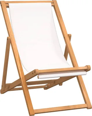 Produktbild von vidaXL Liegestuhl Teak 56x105x96 cm Creme