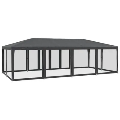 Zdjęcie produktu dla vidaXL Namiot imprezowy z 12 siatkowymi panelami bocznymi antracyt 8x4 m HDPE