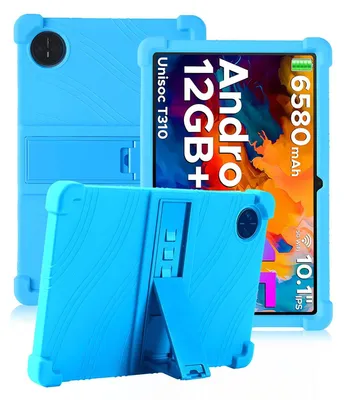 Obrázek produktu pro Tableta Pouzdro pro Doogee Tab A9 / Tab A9 Pro 10,1", nárazuvzdorné měkké silikonové ochranné pouzdro se stojánkem Světle modrá