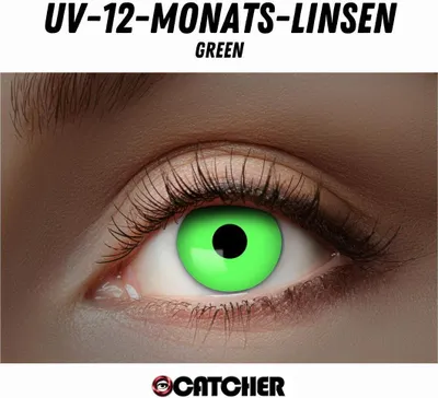 Produktbild von Leuchtende UV Kontaktlinsen diverse Farben fluoreszierend Green