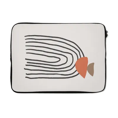 Produktbild von MuchoWow® Laptop Hülle 13 Zoll Sommer - Pastell - Schwarz Laptoptasche - Laptophülle - Sleeve - Rundumschutz