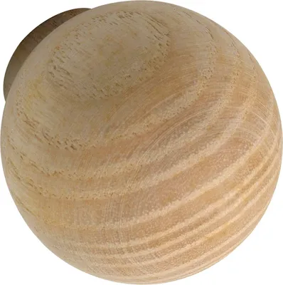 Zdjęcie produktu dla Gałka meblowa Alles im Griff drewno Olwen ø 30mm - Gałka do szafki okrągła, głębokość 34mm - Gałka do drzwi, surowy jesion