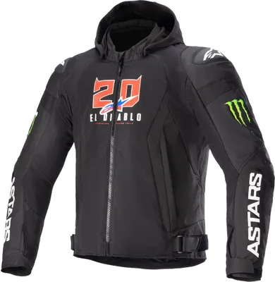 Produktbild von Alpinestars FQ20 Zaca Air Monster Motorrad Textiljacke, schwarz/weiß, M