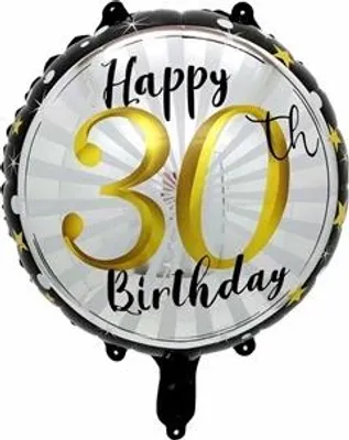 Immagine prodotto di Palloncino in foil "Buon 30° compleanno", 45 cm