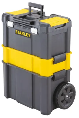 Immagine prodotto di Carrello trolley porta attrezzi e minuterie con 3 livelli di stoccaggio e lucchettabile professionale STANLEY