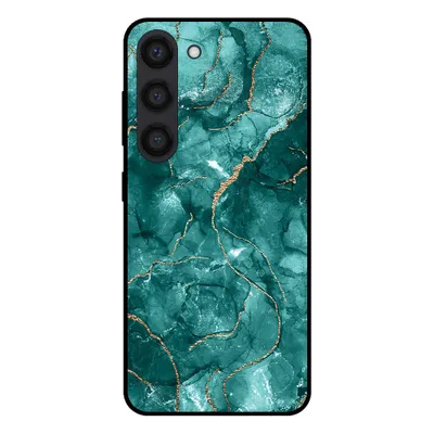 Obrázok produktu pre Smartphonica Puzdro na telefón pre Samsung Galaxy S23 Plus s mramorovou potlačou - Zadný kryt z TPU s mramorovým dizajnom - Gold Green