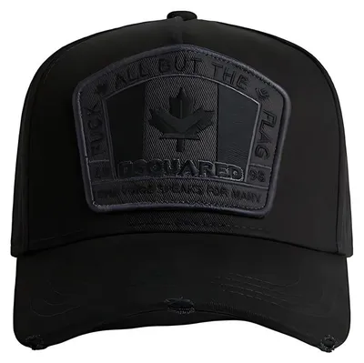 Productafbeelding van Dsquared2 D2 Patch baseballpet, zwart, voor heren