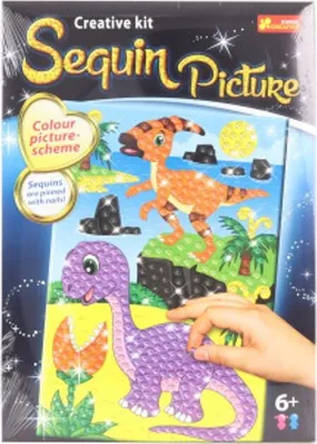 Obrázok produktu pre Obrázok s trblietkami - Dinosaur