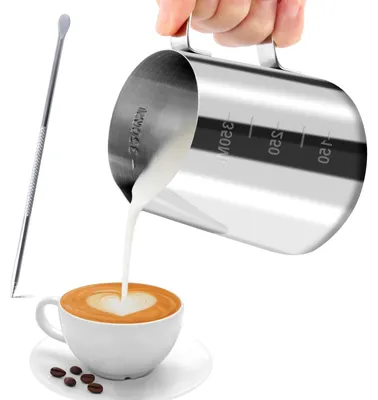 Milchkännchen 350 ml Edelstahl mit Messskala