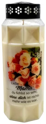 Produktbild von Design Premium Grablicht 15 Tage "Liebe Mama du fehlst so sehr"