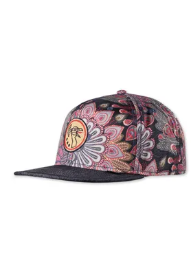 Produktbild von DJINNS Snapback Cap 6 Panel Peacock Linen black